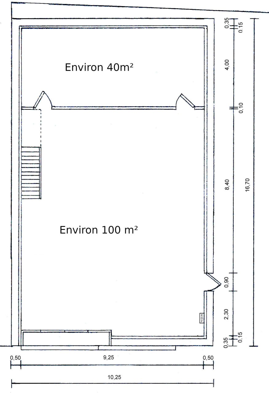 Plan du local 140 m²